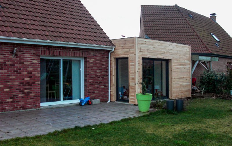 extension maison ossature bois